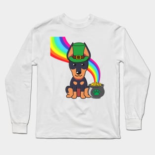 Funny alsatian celebrates st patricks day Long Sleeve T-Shirt